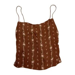 Reformation Lupe floral print camisole bosque